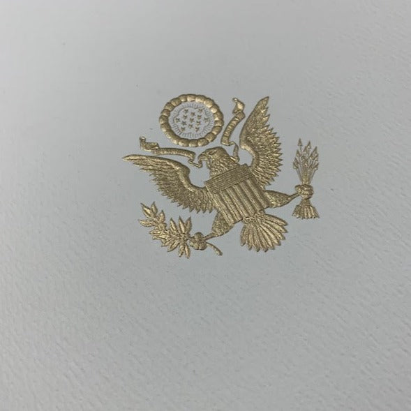 Program Cover | White House Seal | Gold Engraved Custom Seal on Cover | Highest Quality Engraving | Diplomatic Program Folder