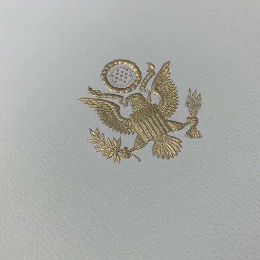 Program Cover | White House Seal | Gold Engraved Custom Seal on Cover | Highest Quality Engraving | Diplomatic Program Folder