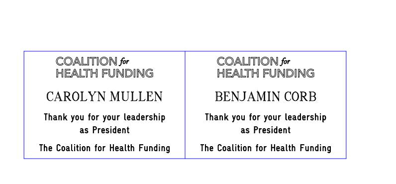 Proof | Engraving on Brass Plates | Coalition for Health Funding | 03 August 2022