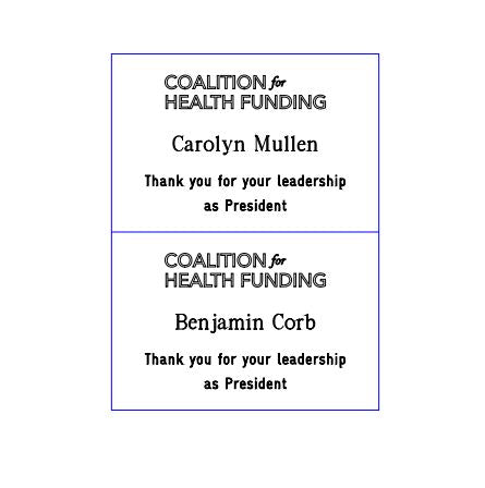 Proof | Engraving on Brass Plates | Coalition for Health Funding | 03 August 2022