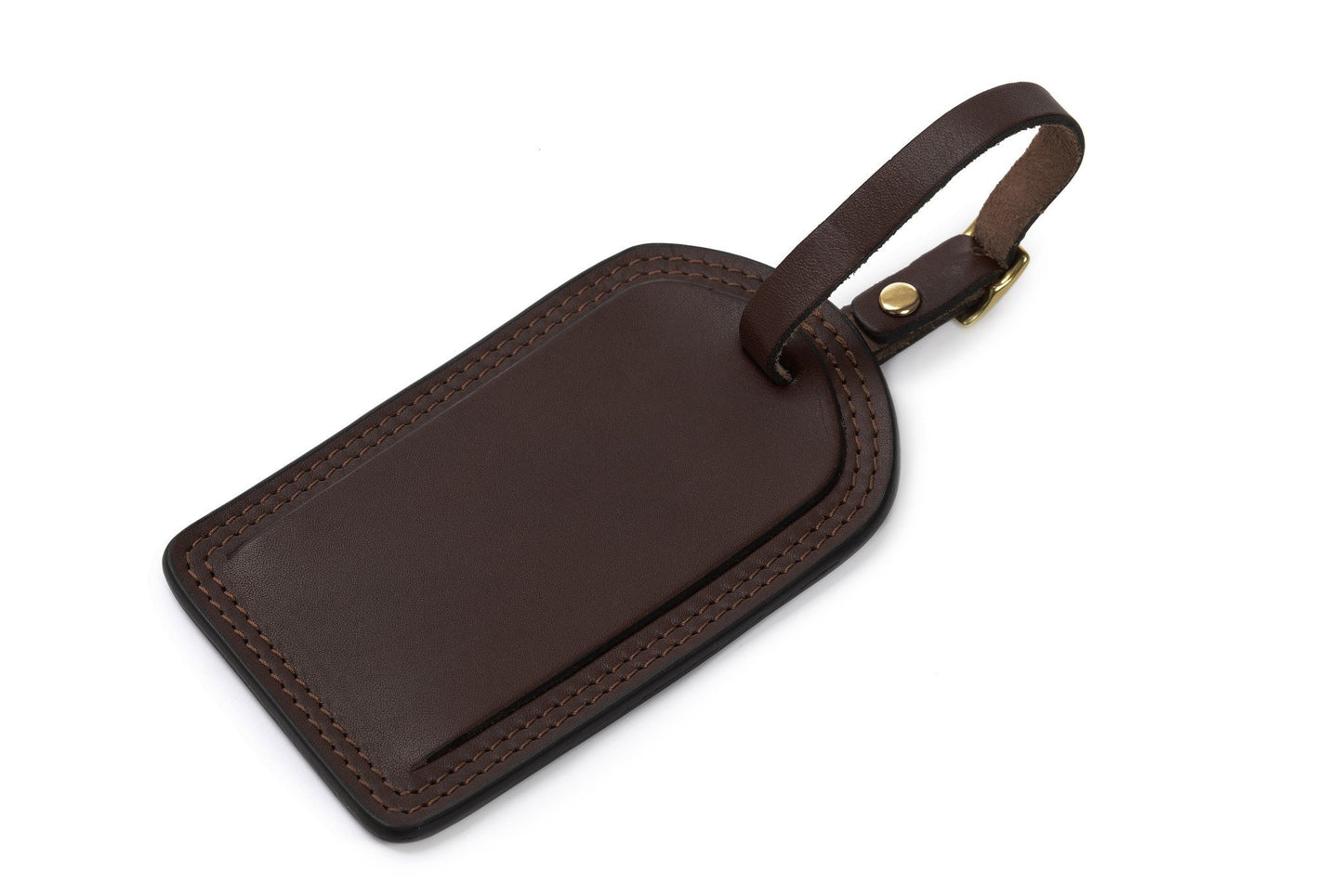 Lux Miller Leather Luggage Tag - REDIRECTED-Korchmar Travel-Sterling-and-Burke