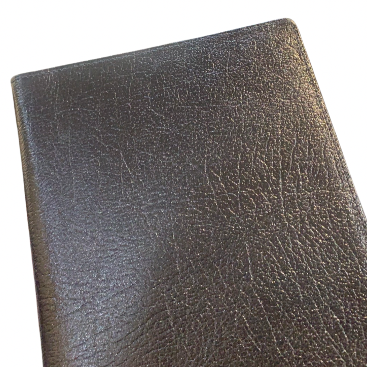 Refillable Notebook | 8 by 6 inch | Crossgrain Leather | Silk Lining | Made in England