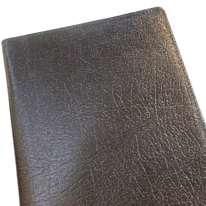Refillable Notebook | 8 by 6 inches | Leather Buffalo Calf Manuscript Book with Gold Pencil
