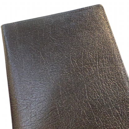 Refillable Notebook | 8 by 6 inches | Leather Buffalo Calf Manuscript Book with Gold Pencil