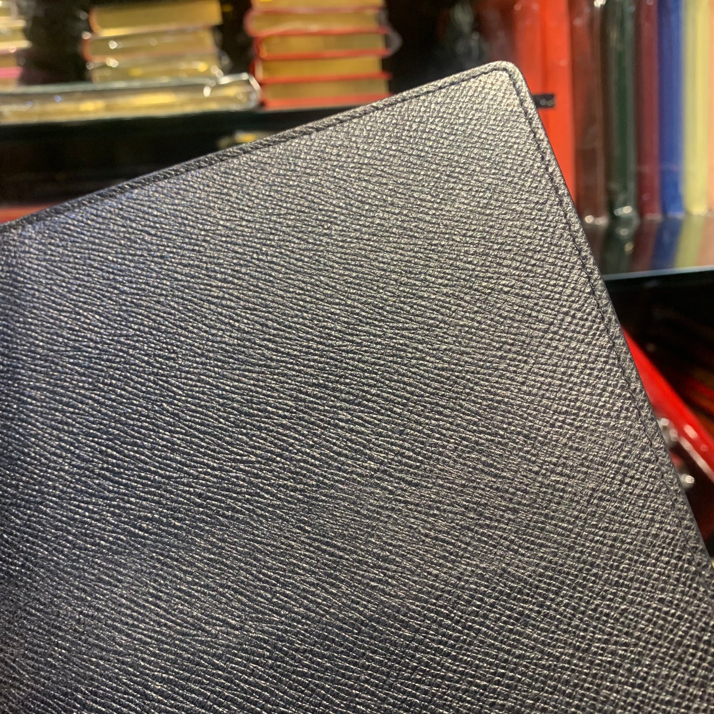 Refillable Notebook | 8 by 6 inch | Crossgrain Leather | Silk Lining | Made in England