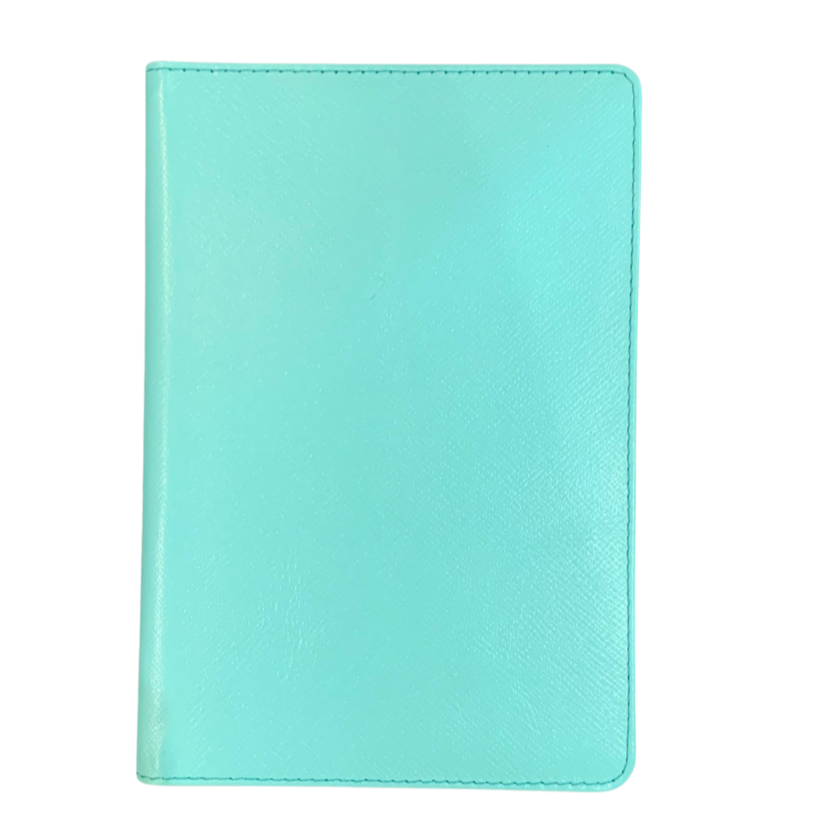 Refillable Notebook | 8 by 6 inch | Crossgrain Leather | Silk Lining | Made in England