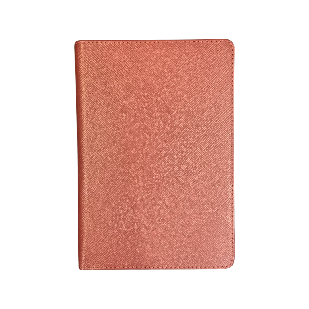 Refillable Notebook | 8 by 6 inch | Crossgrain Leather | Silk Lining | Made in England