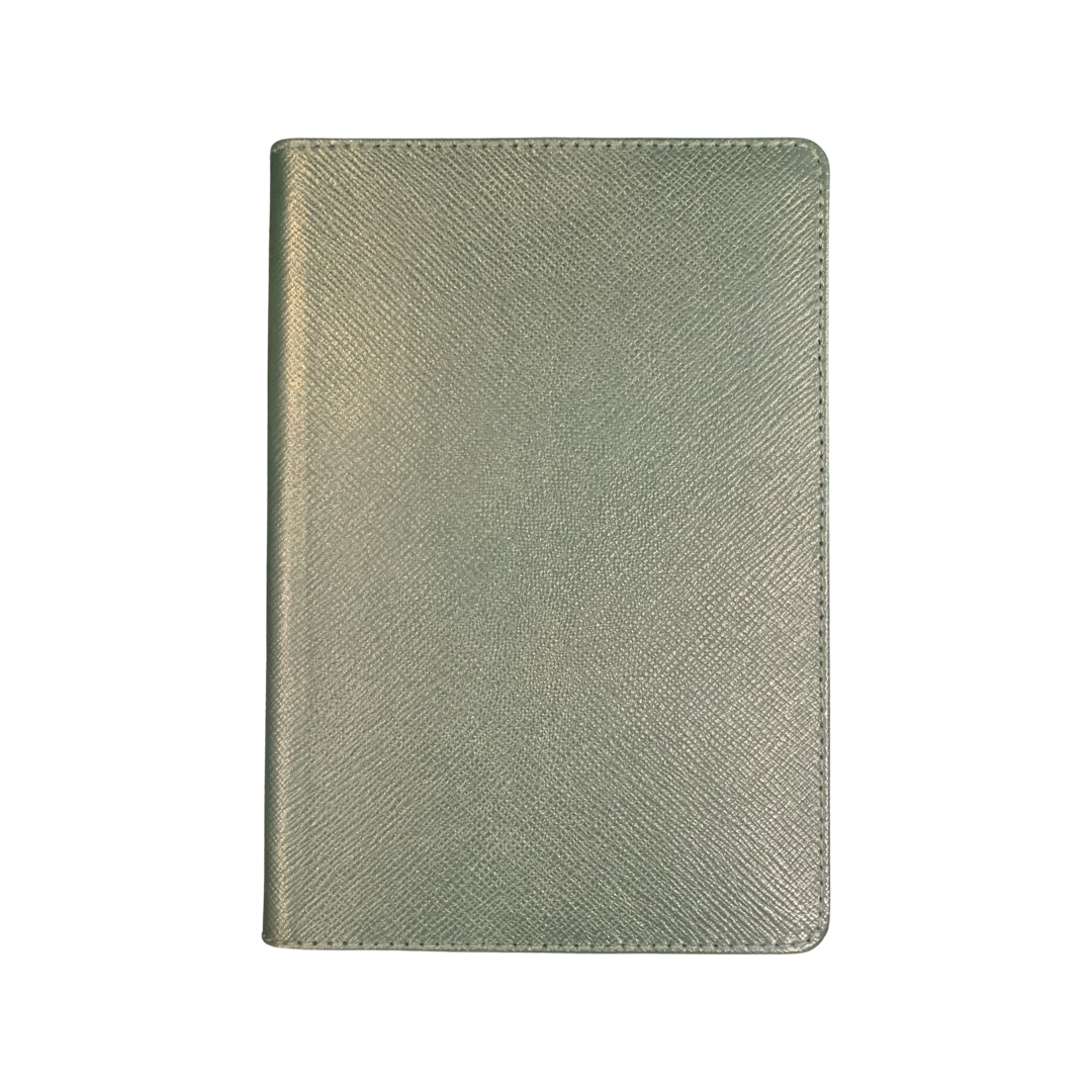 Refillable Notebook | 8 by 6 inch | Crossgrain Leather | Silk Lining | Made in England