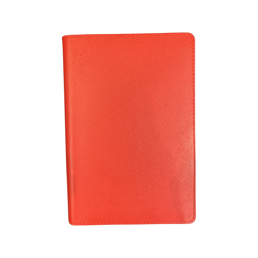 Refillable Notebook | 8 by 6 inch | Crossgrain Leather | Silk Lining | Made in England