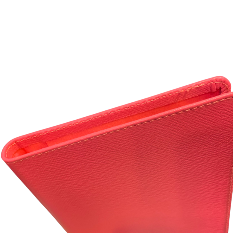 Refillable Notebook | 8 by 6 inch | Crossgrain Leather | Silk Lining | Made in England