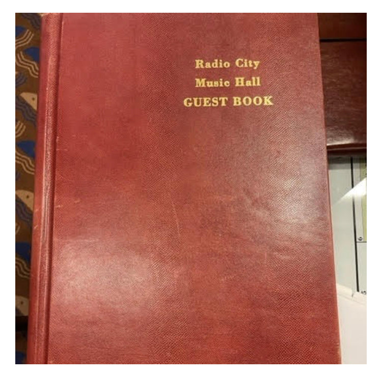 Custom Guest Book | Radio City Music Hall | Extra Large Format | Approx. 15 by 24 inches | 100 + Pages Archival Paper | Printed on Both Sides | Leather Bound