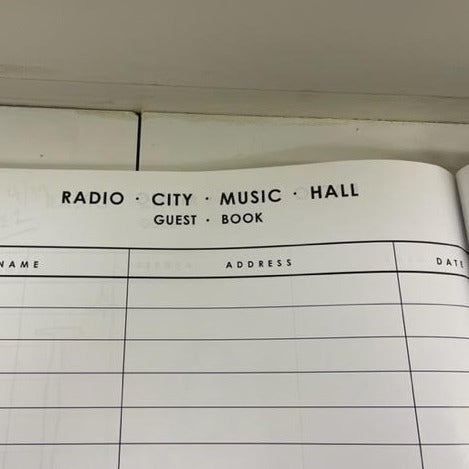 Custom Guest Book | Radio City Music Hall | Extra Large Format | Approx. 15 by 24 inches | 100 + Pages Archival Paper | Printed on Both Sides | Leather Bound