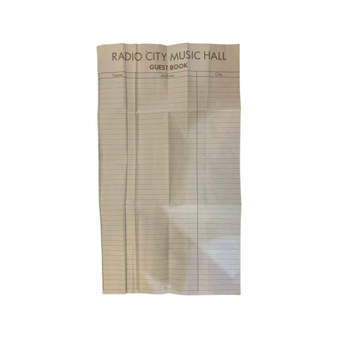 Custom Guest Book | Radio City Music Hall | Extra Large Format | Approx. 15 by 24 inches | 100 + Pages Archival Paper | Printed on Both Sides | Leather Bound