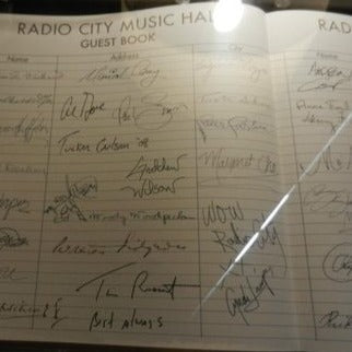 Custom Guest Book | Radio City Music Hall | Extra Large Format | Approx. 15 by 24 inches | 100 + Pages Archival Paper | Printed on Both Sides | Leather Bound