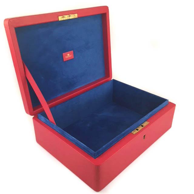 Despatch Red Leather Box | Custom British Dispatch Box | Bespoke Production | Made in England