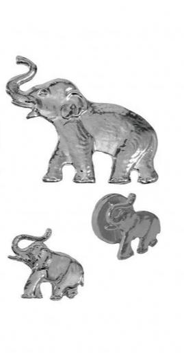Republican | GOP Elephant Cuff Link and Stud Set | Sterling and Burke DC | Made in USA