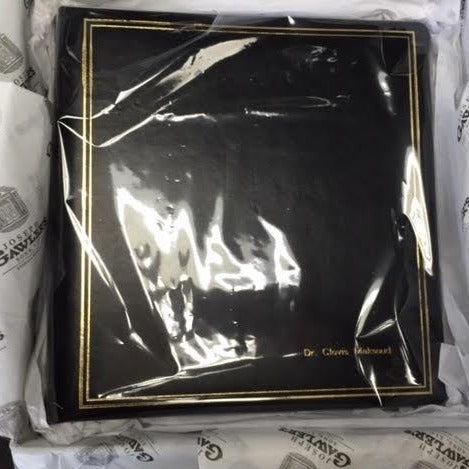 Ring Binder | Black Leather | Gold Tooling | Funeral Guest Book | Calf Leather Condolence Book | Funeral Registry | Sympathy Book | Made in England | Charing Cross-Guest Book-Sterling-and-Burke