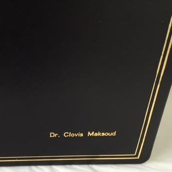 Ring Binder | Black Leather | Gold Tooling | Funeral Guest Book | Calf Leather Condolence Book | Funeral Registry | Sympathy Book | Made in England | Charing Cross-Guest Book-Sterling-and-Burke