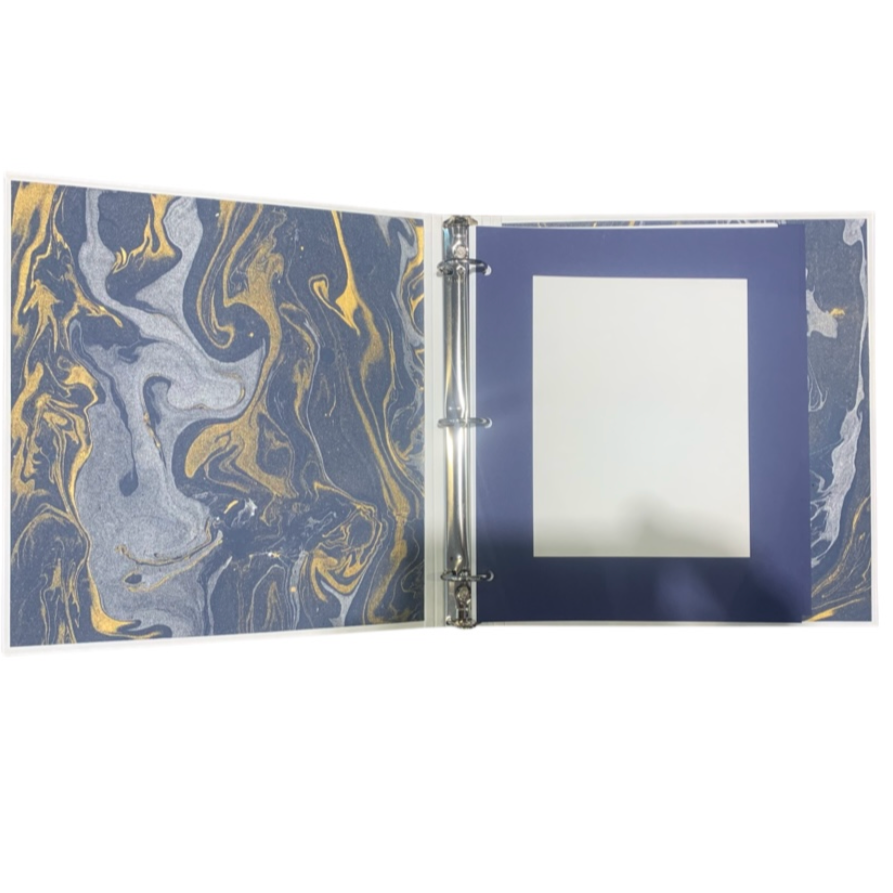 Bespoke Stationery | Kevin Cirilli | Ring Binder with Marble End Paper & Archival Presentation Box