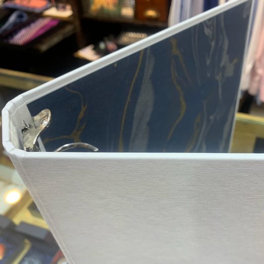 Bespoke Stationery | Kevin Cirilli | Ring Binder with Marble End Paper & Archival Presentation Box