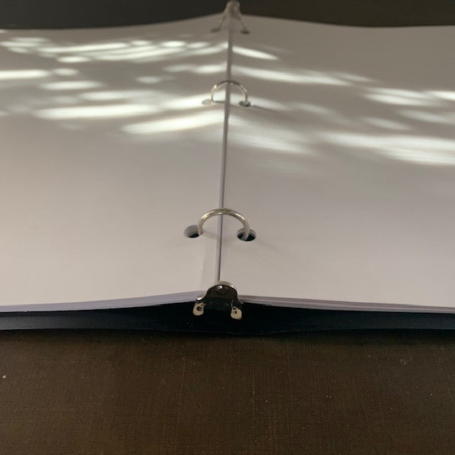 Ring Binder | 1/2 inch Rings | Custom Ring Binder with Small Rings | Letter Size | 8 1/2 by 11 | Charing Cross Ltd