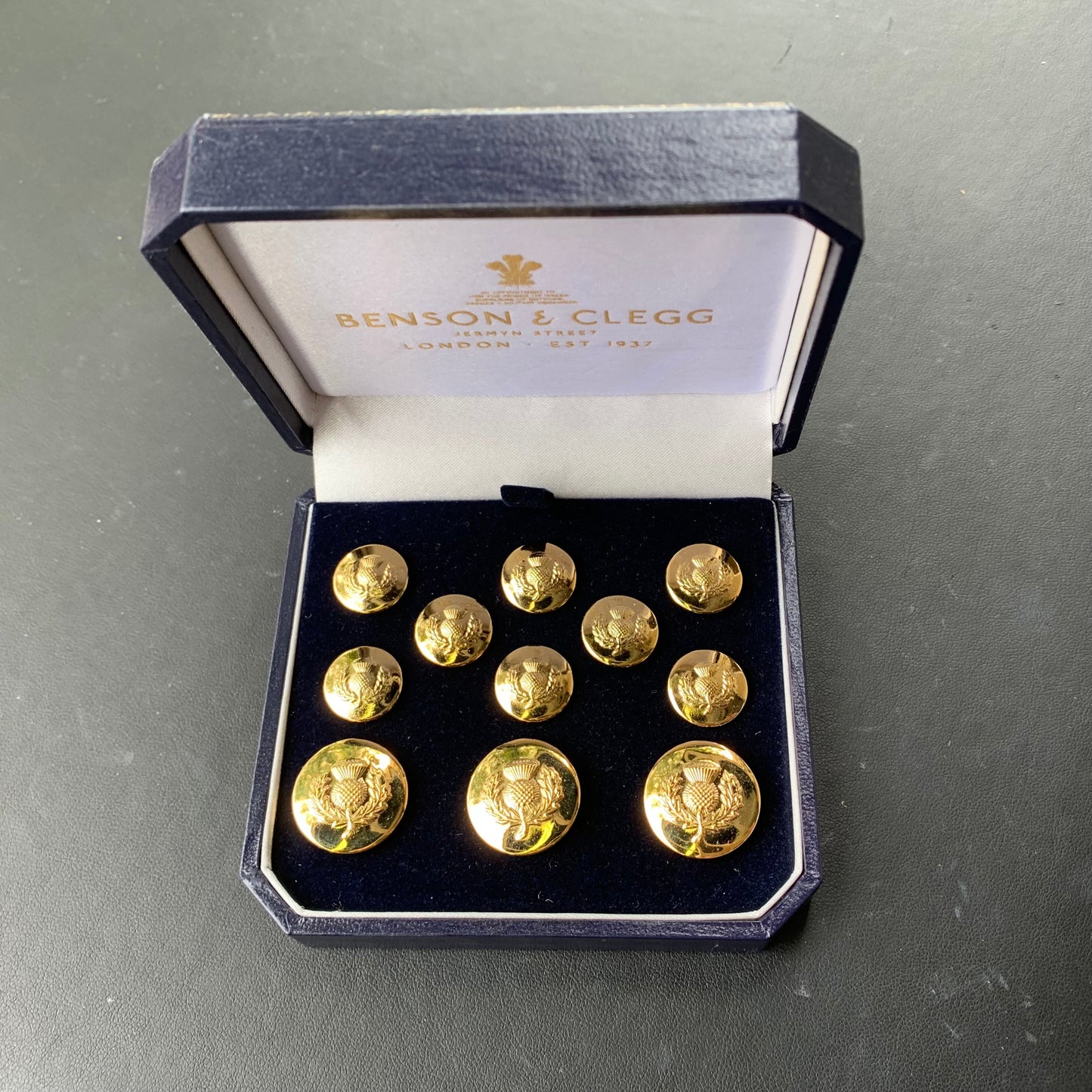 Scottish Thistle Blazer Buttons | Gold Plated Blazer Buttons | Made in England