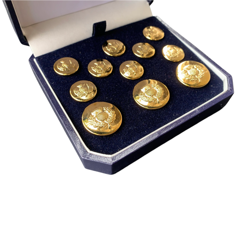Scottish Thistle Blazer Buttons | Gold Plated Blazer Buttons | Made in England
