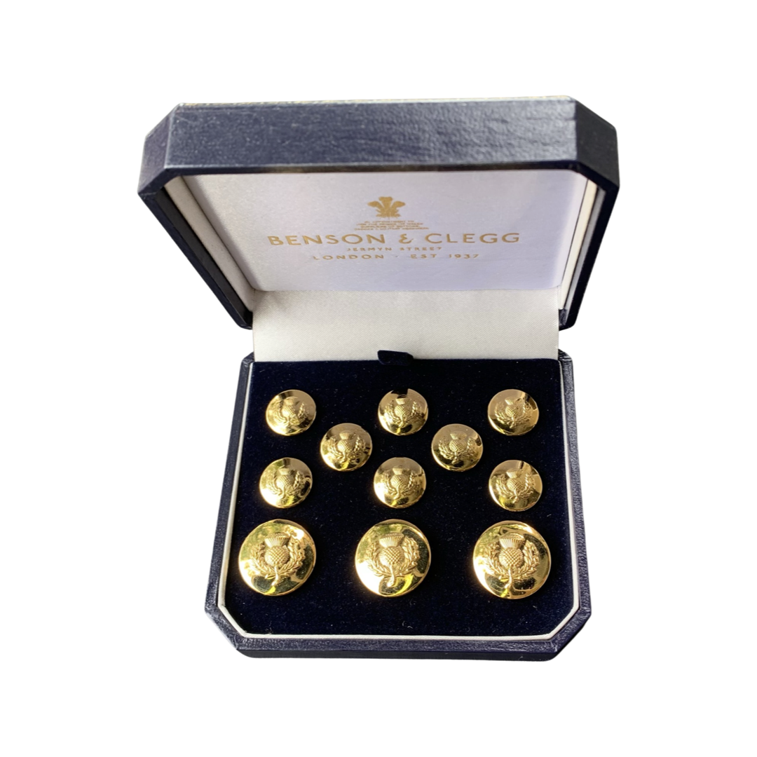 Scottish Thistle Blazer Buttons | Gold Plated Blazer Buttons | Made in England