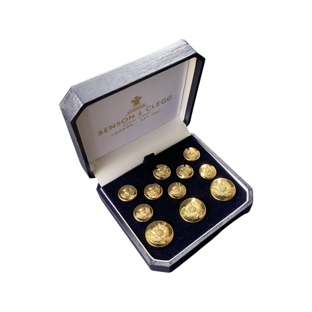 Scottish Thistle Blazer Buttons | Gold Plated Blazer Buttons | Made in England