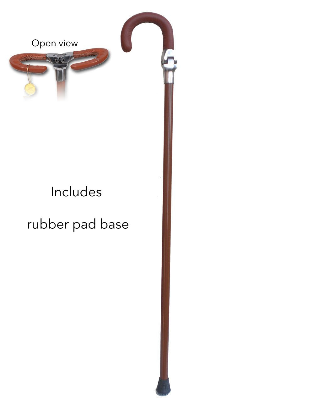 Super Crook Premium | Seat Stick / Shooting Stick / Walking Stick | Fixed Height Height With Folding Plate and Rubber Tip | Made in England-Seat Stick-Sterling-and-Burke