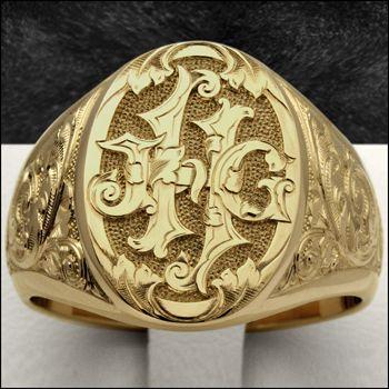 Signet Rings | Custom Family Crest Ring | Antique Production | Premium Quality | Hand Engraving | Sterling and Burke | Washington DC-Signet Ring-Sterling-and-Burke