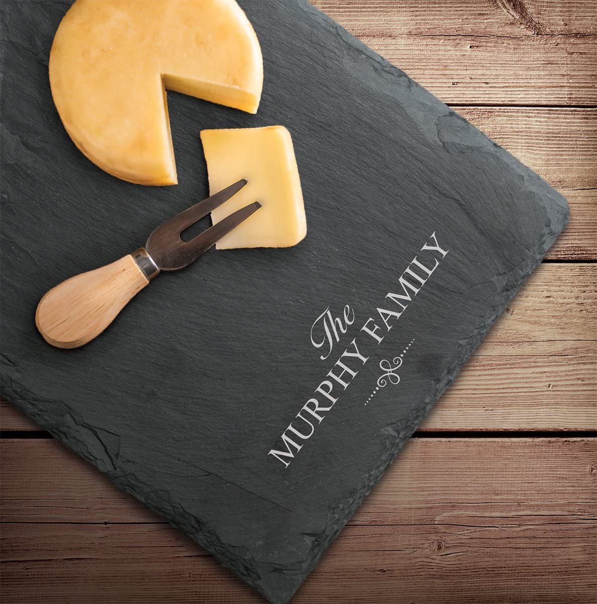 Natural Slate Tray, Slate Cutting Board, Slate Base | Engraved, Etched, Sand Blasting Logo and Message | 10 by 12 Inches