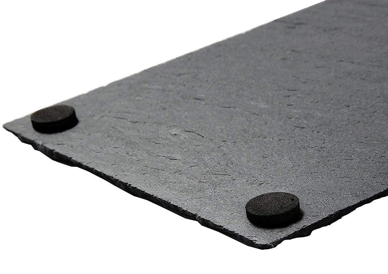 Natural Slate Tray, Slate Cutting Board, Slate Base | Engraved, Etched, Sand Blasting Logo and Message | 7.75 by 11.5 Inches