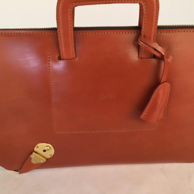 Zip Around Document Case, BESPOKE | Zipper Under Arm Briefcase | Retractable Handles | English Bridle Leather | Sterling and Burke-Document Case-Sterling-and-Burke