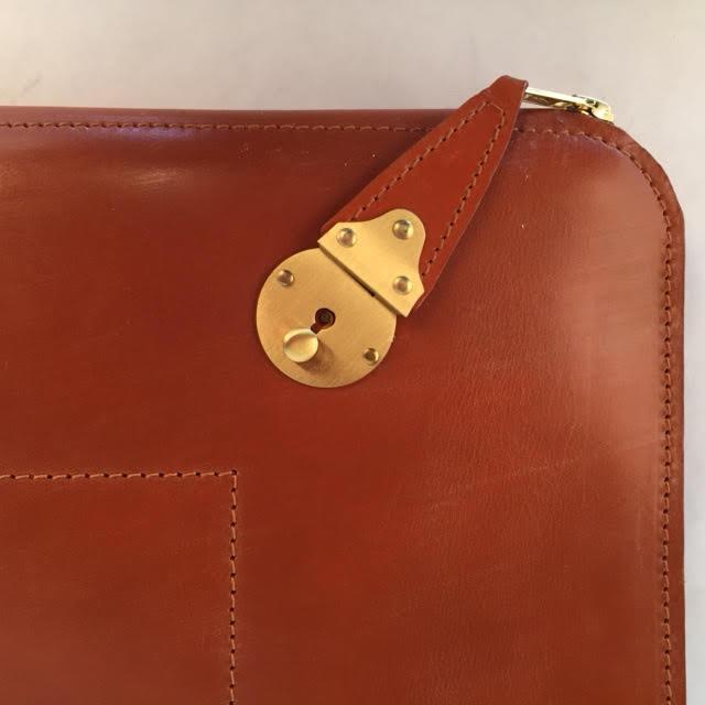 Zip Around Document Case, BESPOKE | Zipper Under Arm Briefcase | Retractable Handles | English Bridle Leather | Sterling and Burke-Document Case-Sterling-and-Burke