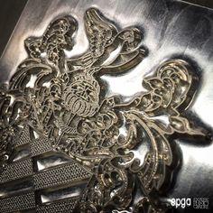 "" Production of Magnesium Die $150 | Company Logo and Crest | Stamping on Leather-Sterling-and-Burke