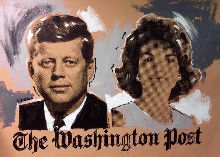 Painting by John Stango | American President and Mrs Kennedy | USA Patriotic Artist | Washington, DC |
