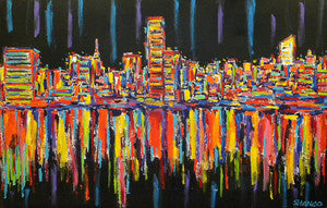 Stango Gallery: The City at Night | Night Time Skyline - The City | Gallery at Studio Burke, Washington, DC