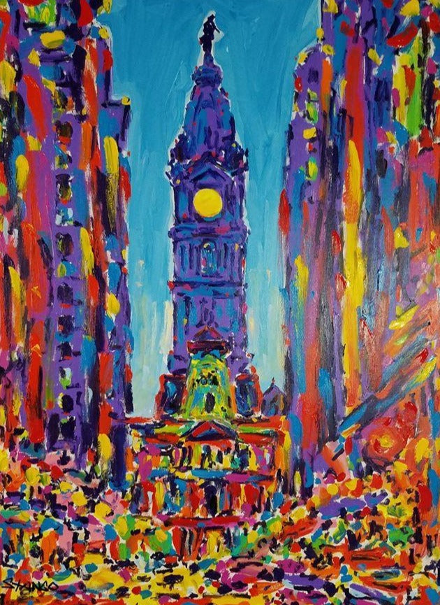 Stango Gallery: City at Night | Night Time Skyline - Paris, France | Gallery at Studio Burke, Washington, DC