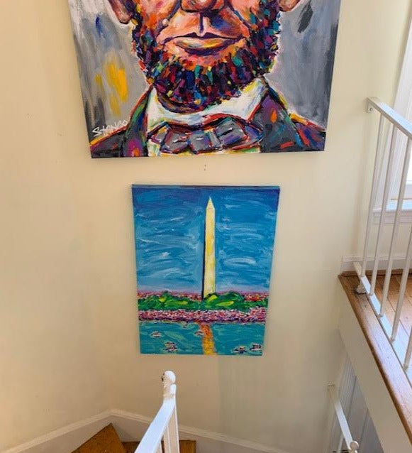 John Stango | Tital Basin, DC | Washington Monument | Tulip Garden | Commissions Avail | Large Abstract | Gallery at Studio Burke Ltd - Washington, DC