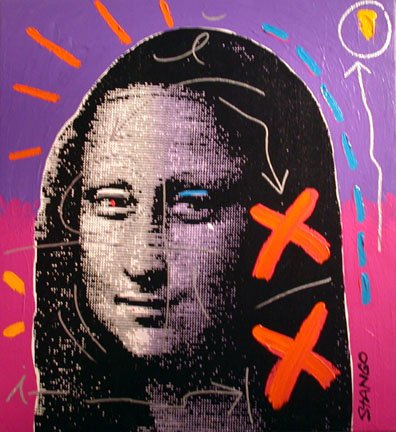 Stango Gallery: Iconic Portrait Mona Lisa | Purple Mona Lisa | Gallery at Studio Burke, Washington, DC