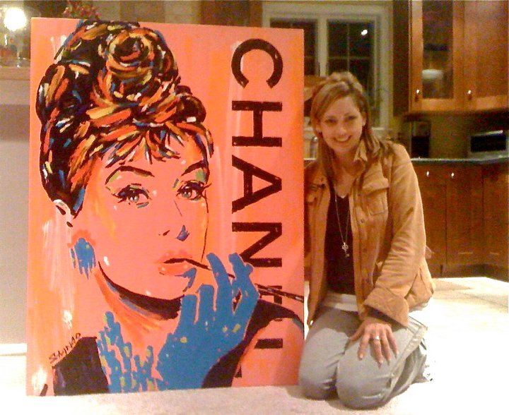 Stango Gallery: An American Icon: Audrey Hepburn | Peach Audrey Hepburn and Chanel | Gallery at Studio Burke, Washington, DC