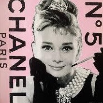 Stango Gallery: An American Icon: Audrey Hepburn | Pink Audrey Hepburn and No.5 Chanel Paris | Gallery at Studio Burke, Washington, DC