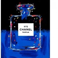 Stango Gallery: Chanel | Chanel No.5 Parfum | Royal Blue Chanel Bottle Pop Art | Gallery at Studio Burke, Washington, DC