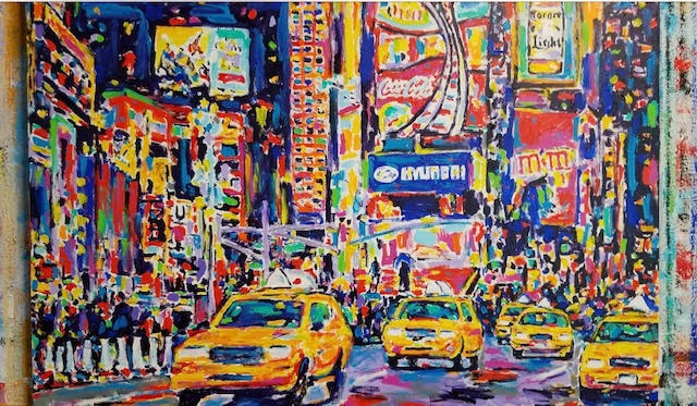 Painting by John Stango | Times Square II, NYC | Gallery at Studio Burke, Washington, DC