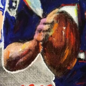 Painting by John Stango | Stango Gallery: American Football | New England Patriots Tom Brady | USA Patriotic Artist | Washington, DC |