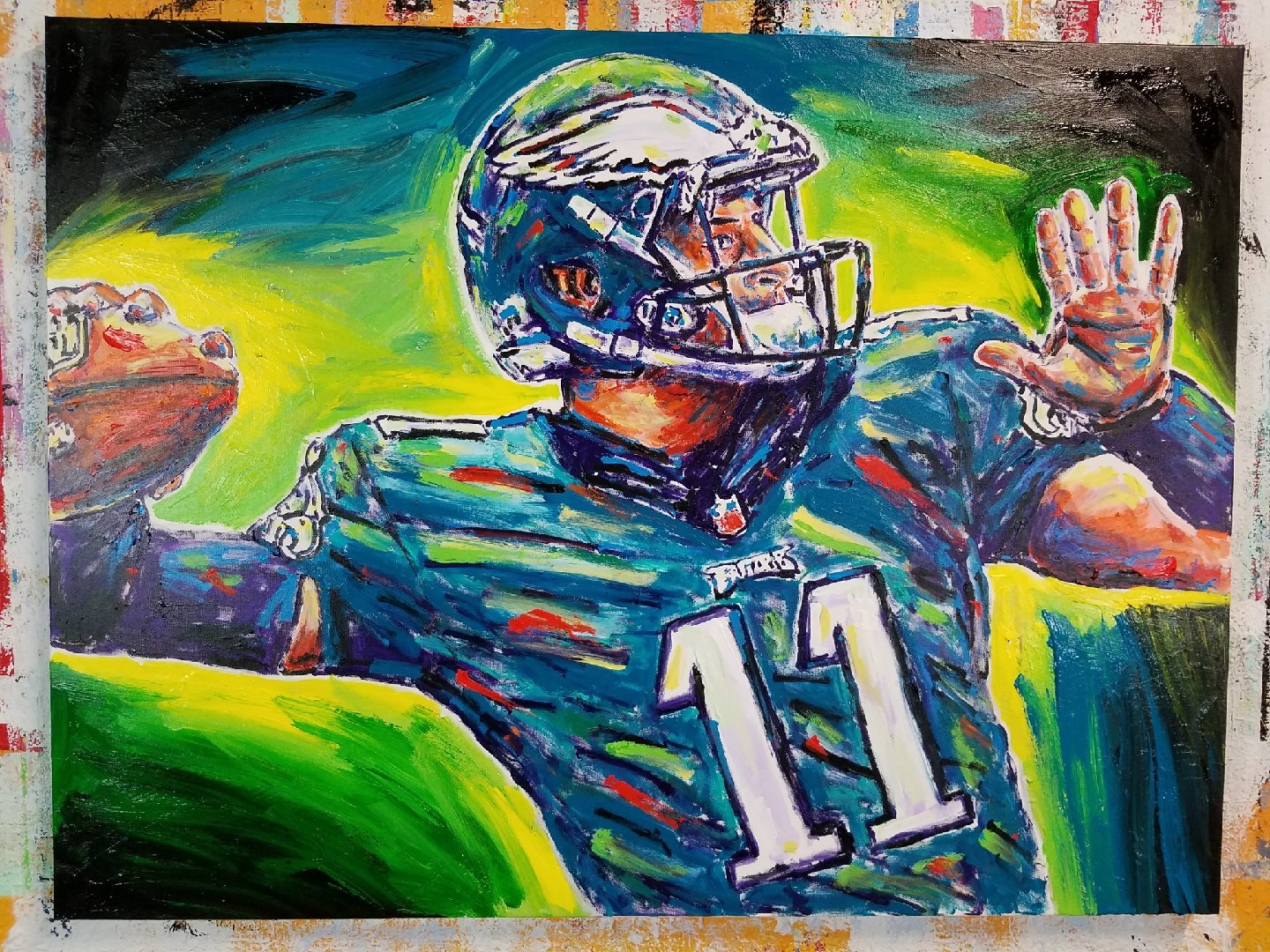 Painting by John Stango | Stango Gallery: American Football | Philadelphia Eagles | USA Patriotic Artist | Washington, DC |