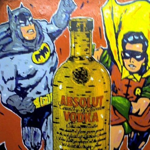 Stango Gallery: Absolut Vodka | Orange Batman and Robin and Absolutely Absolut | Gallery at Studio Burke, Washington, DC