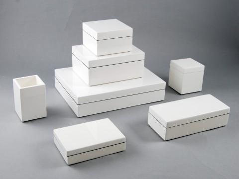 Bespoke Lacquer Stationery Box | Rectangular Desk Box | Stationery Box | Custom Box for Corporate Gift Giving | Sterling and Burke Ltd-Desk Accessory-Sterling-and-Burke