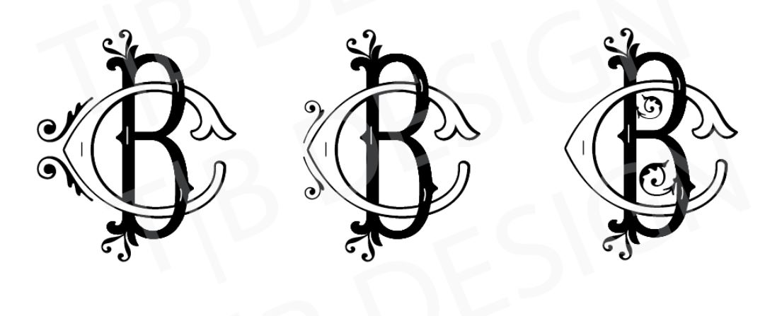 Custom C B Monogram Samples-Stationery-Sterling-and-Burke